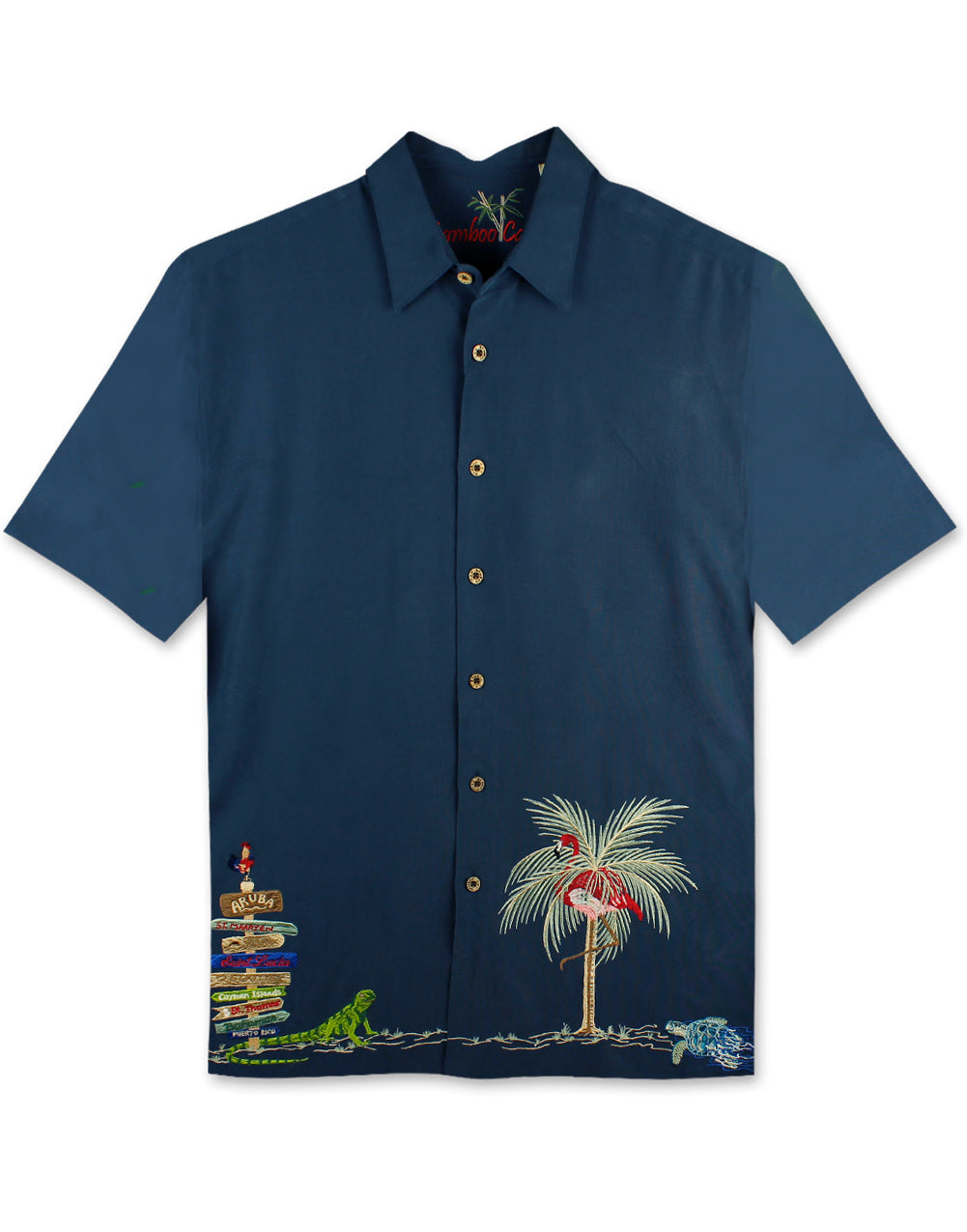Caribbean Treasures Polynosic Camp Shirt by Bamboo Cay