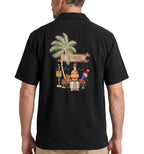 Bourbon by the Sea Embroidered Polynosic Camp Shirt by Bamboo Cay