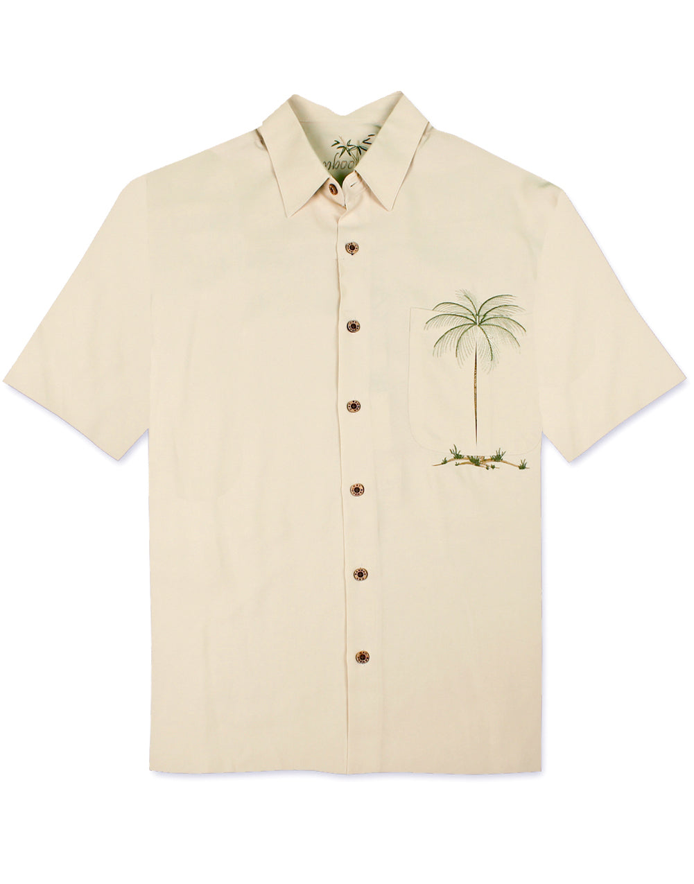 Peekaboo Palm Embroidered Camp Shirt by Bamboo Cay