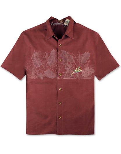 Chest BOP Embroidered Polynosic Camp Shirt by Bamboo Cay