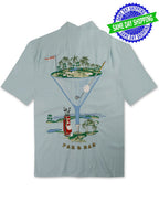 Par and Bar Embroidered Camp Shirt by Bamboo Cay