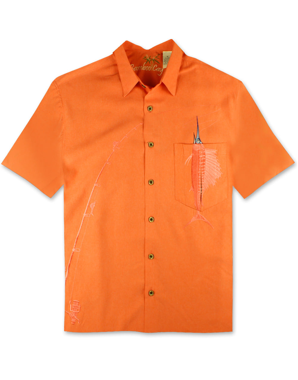 Shake the Hook Embroidered Camp Shirt by Bamboo Cay