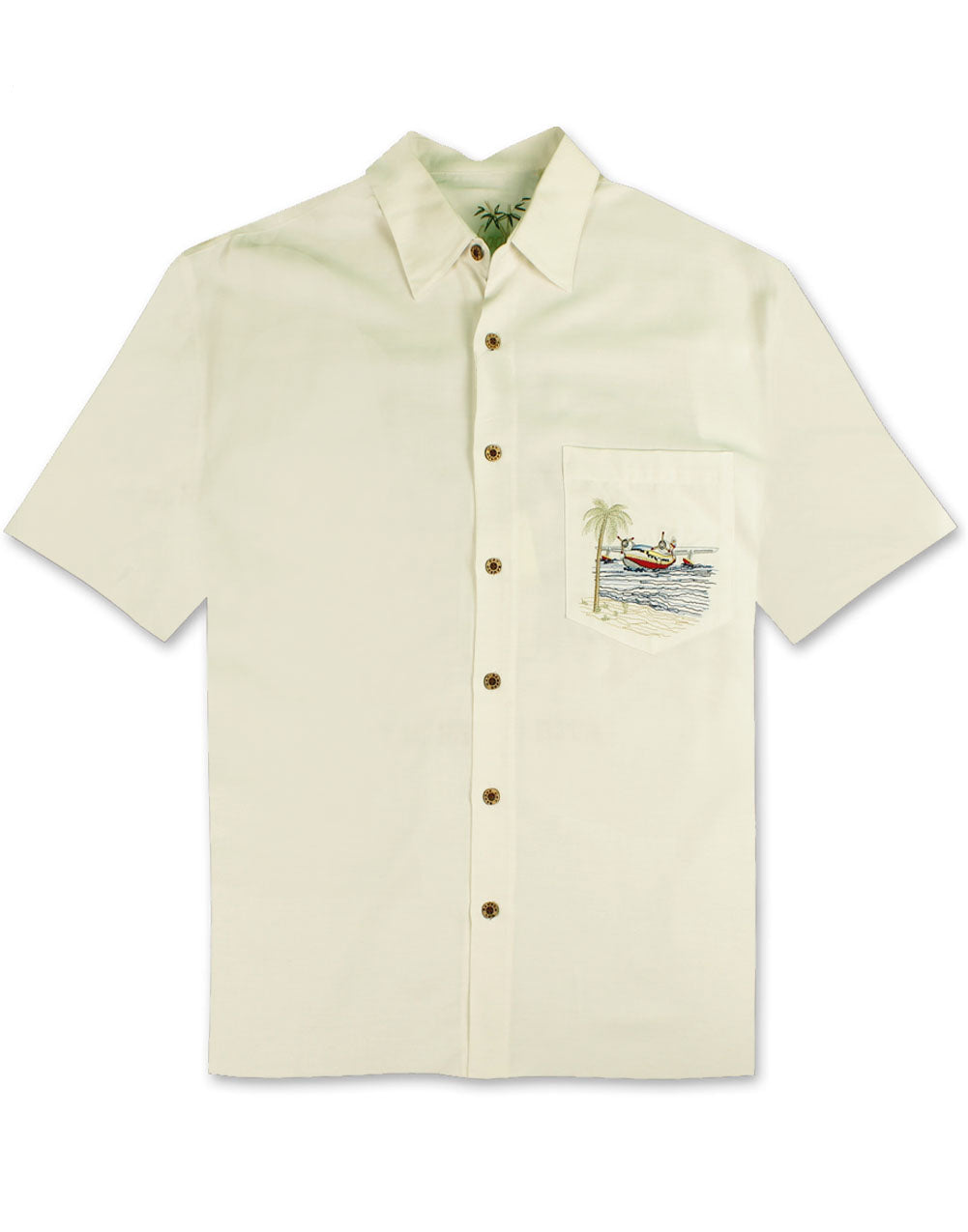 Catch of the Day Embroidered Camp Shirt by Bamboo Cay