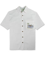 Catch of the Day Embroidered Camp Shirt by Bamboo Cay