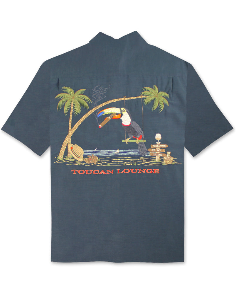 Toucan Lounge Polynosic Camp Shirt by Bamboo Cay