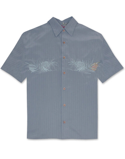 Lonely Pineapple Embroidered Polynosic Camp Shirt by Bamboo Cay