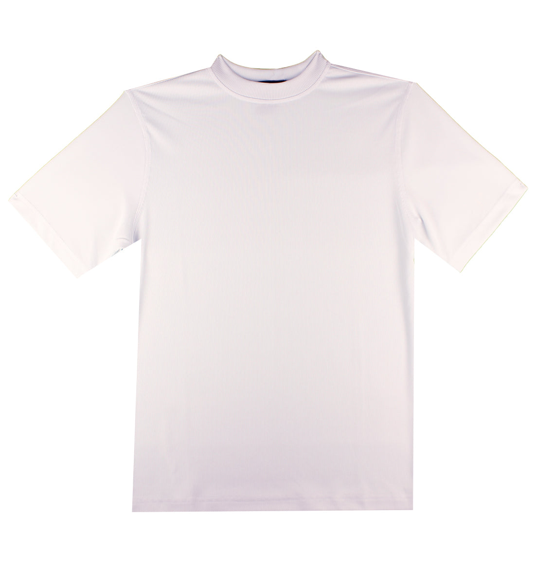 Ribbed Mock Neck Crew Shirt by Tulliano