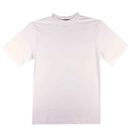 Ribbed Mock Neck Crew Shirt by Tulliano