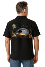 Paradise Roll Embroidered Cigar Camp Shirt by Bamboo Cay