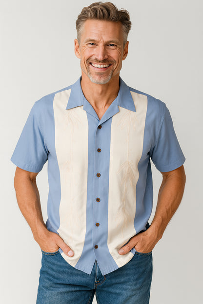 Paneled Bamboos Camp Shirt by Bamboo Cay