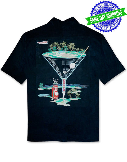 Par and Bar Embroidered Camp Shirt by Bamboo Cay