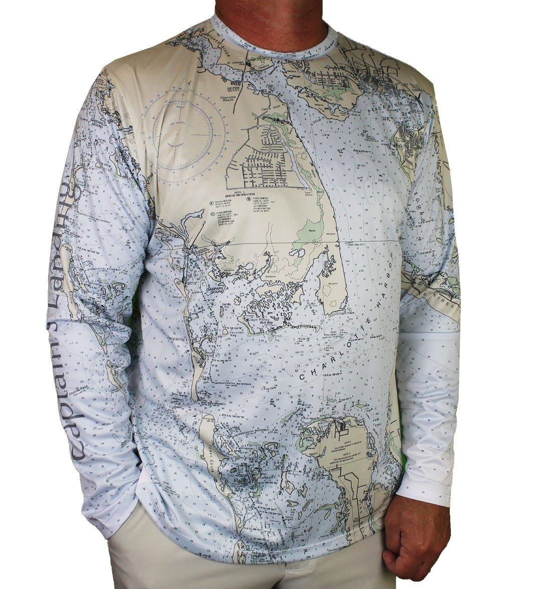 Charlotte Harbor Chart Map Performance Shirt Captain's Landing