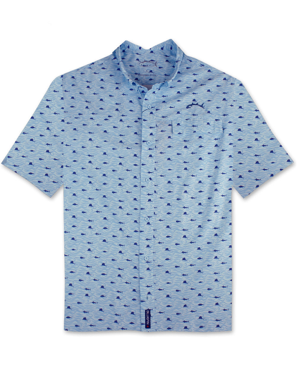 Fish Wave Performance Print Shirt by Bluefin