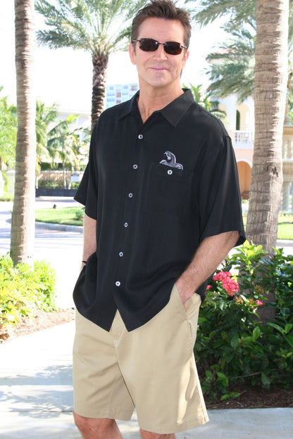 Polly Wants a Drink Embroidered Back Shirt by Weekender