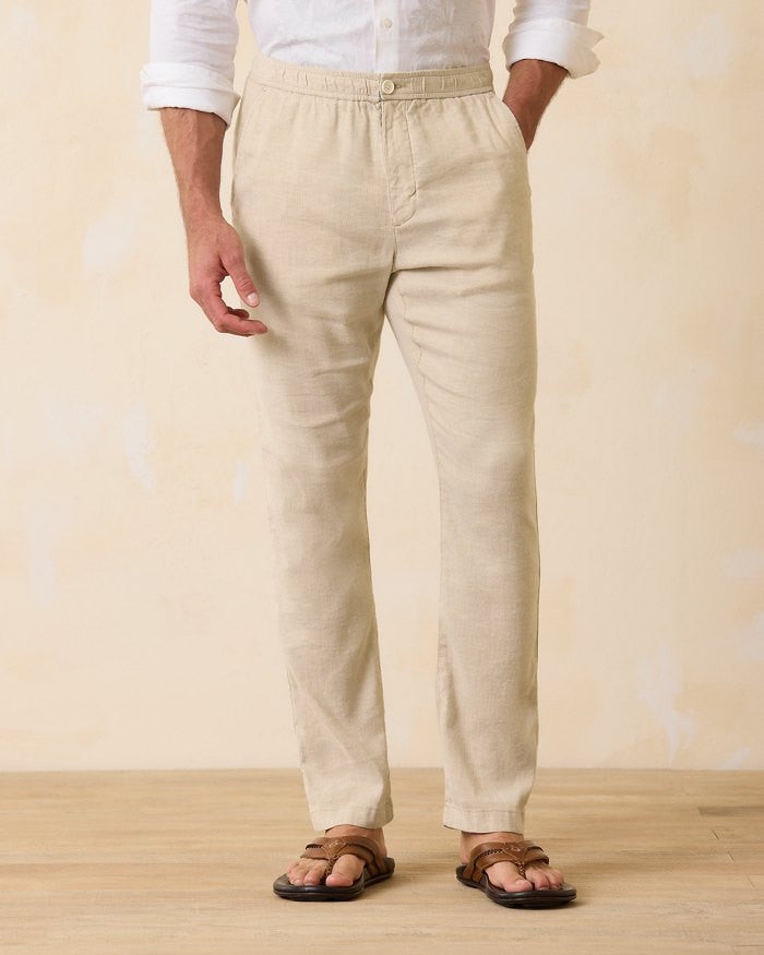 Beach Coast Linen Blend Elastic Waist Pants by Tommy Bahama