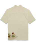 Dancing Hula Embroidered Polynosic Camp Shirt by Bamboo Cay
