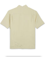 Front Elevated Palm Embroidered Polynosic Camp Shirt by Bamboo Cay